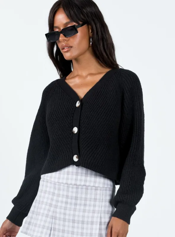 Romney Cardigan Black sold by Princess Polly
