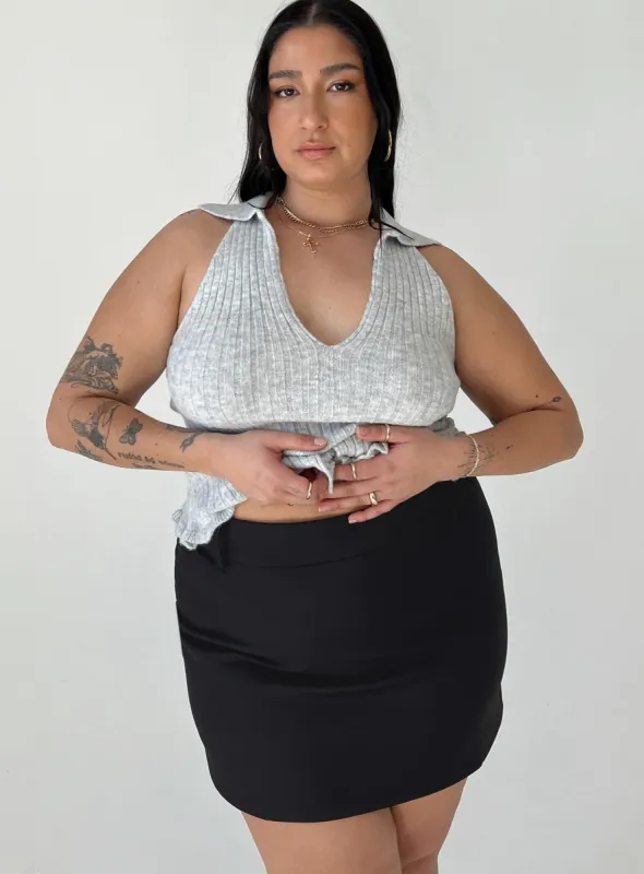 Adam Mini Skirt Black Curve sold by Princess Polly