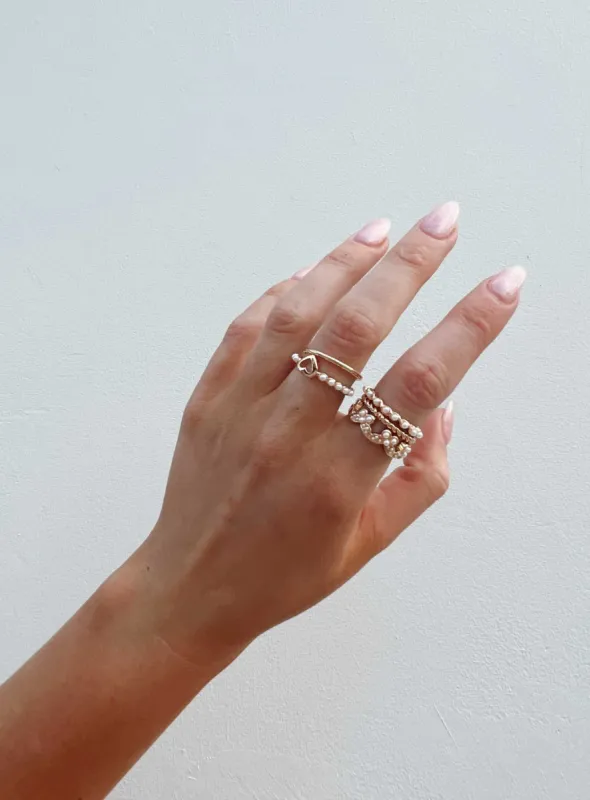 Osmond Ring Pack Gold sold by Princess Polly