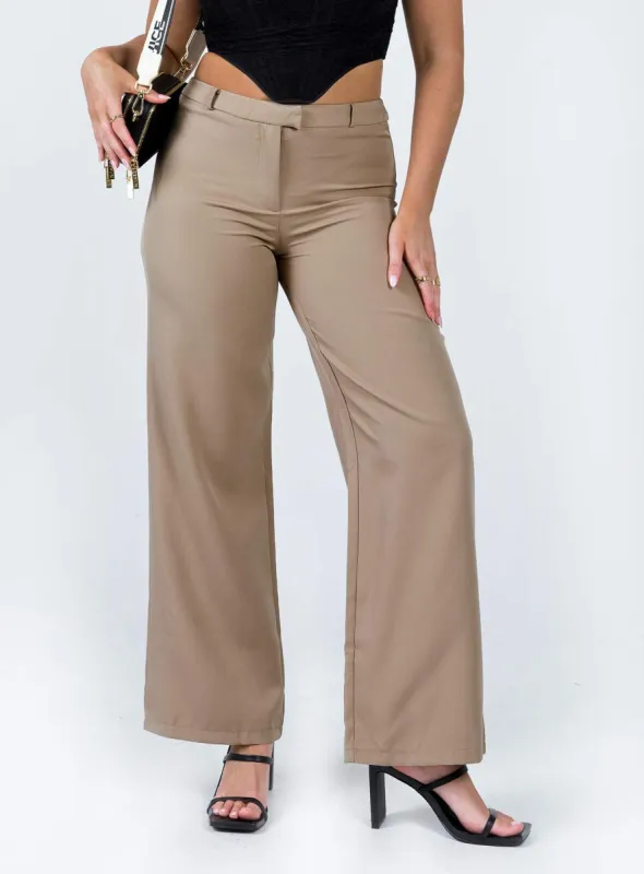 Rozzila Pants Taupe sold by Princess Polly