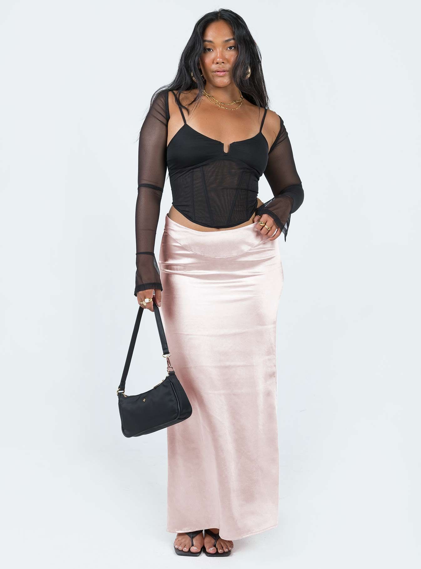 Promenade Maxi Skirt Pink sold by Princess Polly product image thumbnail 3