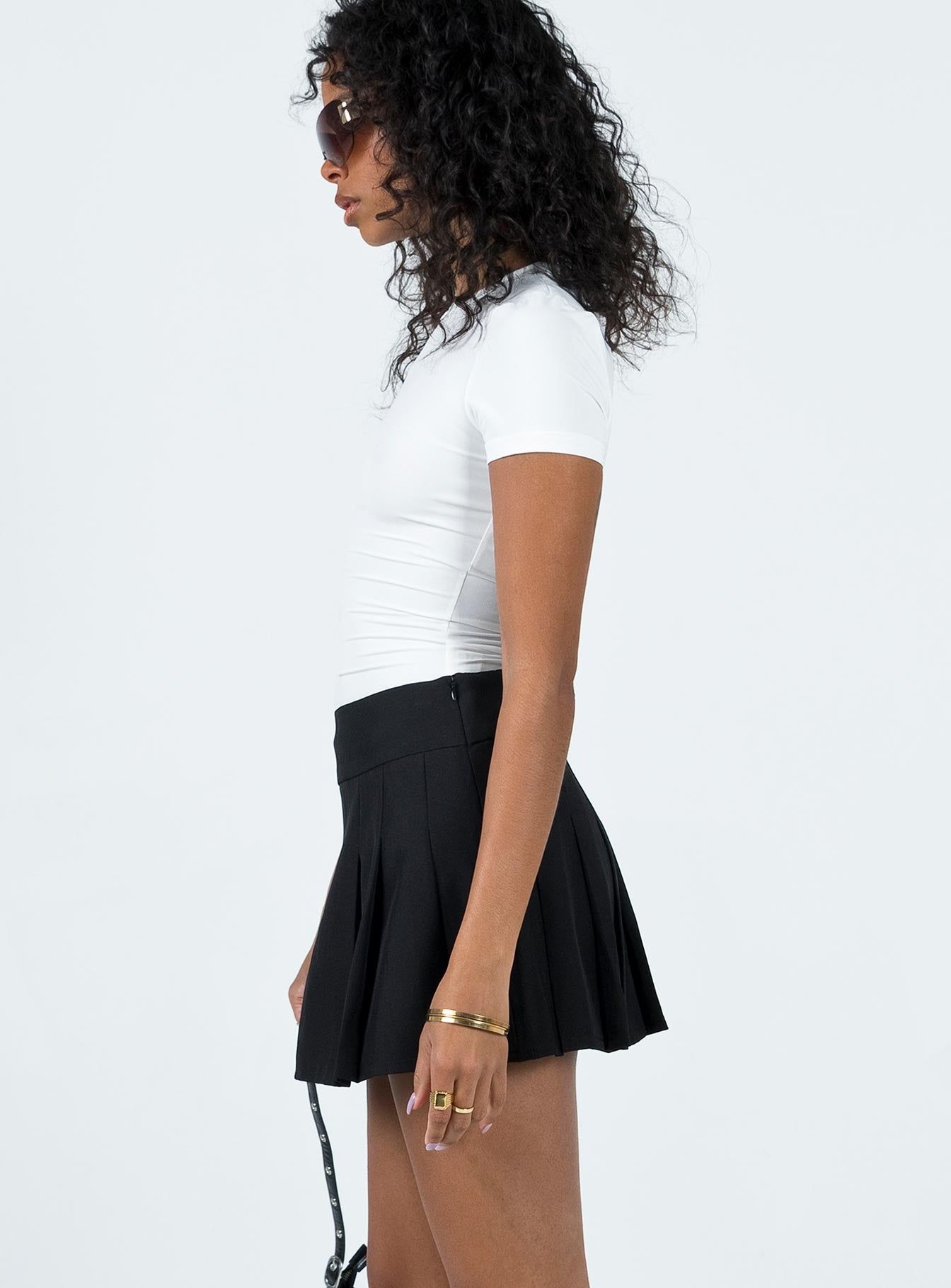 Calardo Pleated Mini Skirt Black sold by Princess Polly product image thumbnail 4