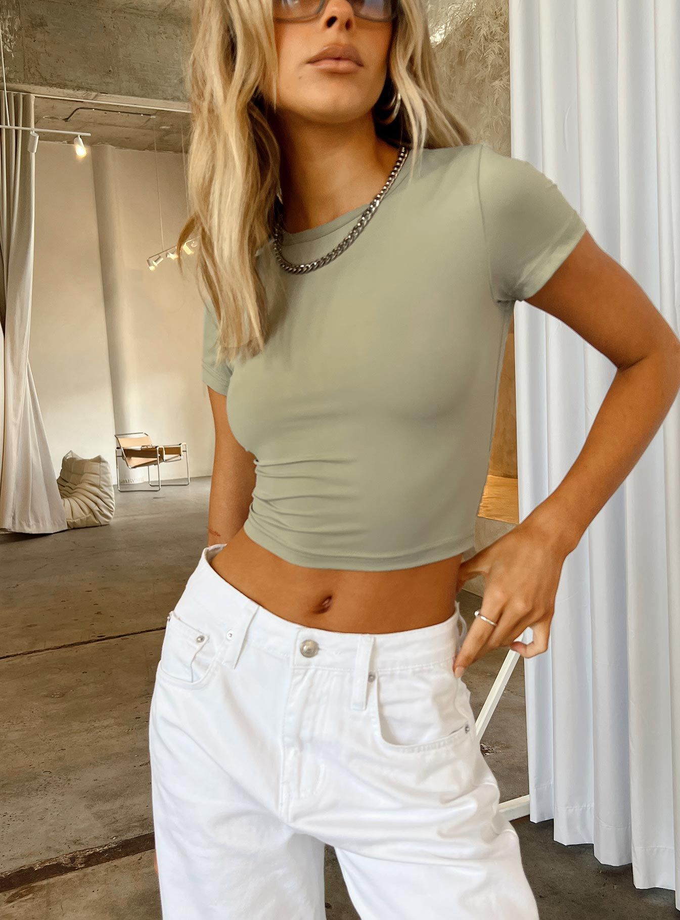 Handa Top Sage sold by Princess Polly