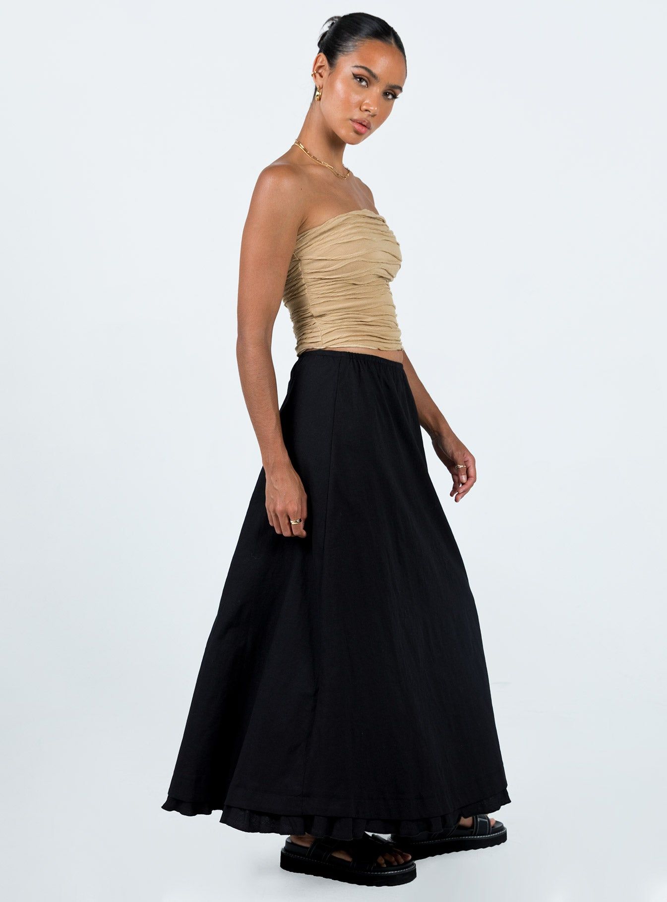 Empress Of Love Maxi Skirt Black sold by Princess Polly product image thumbnail 4