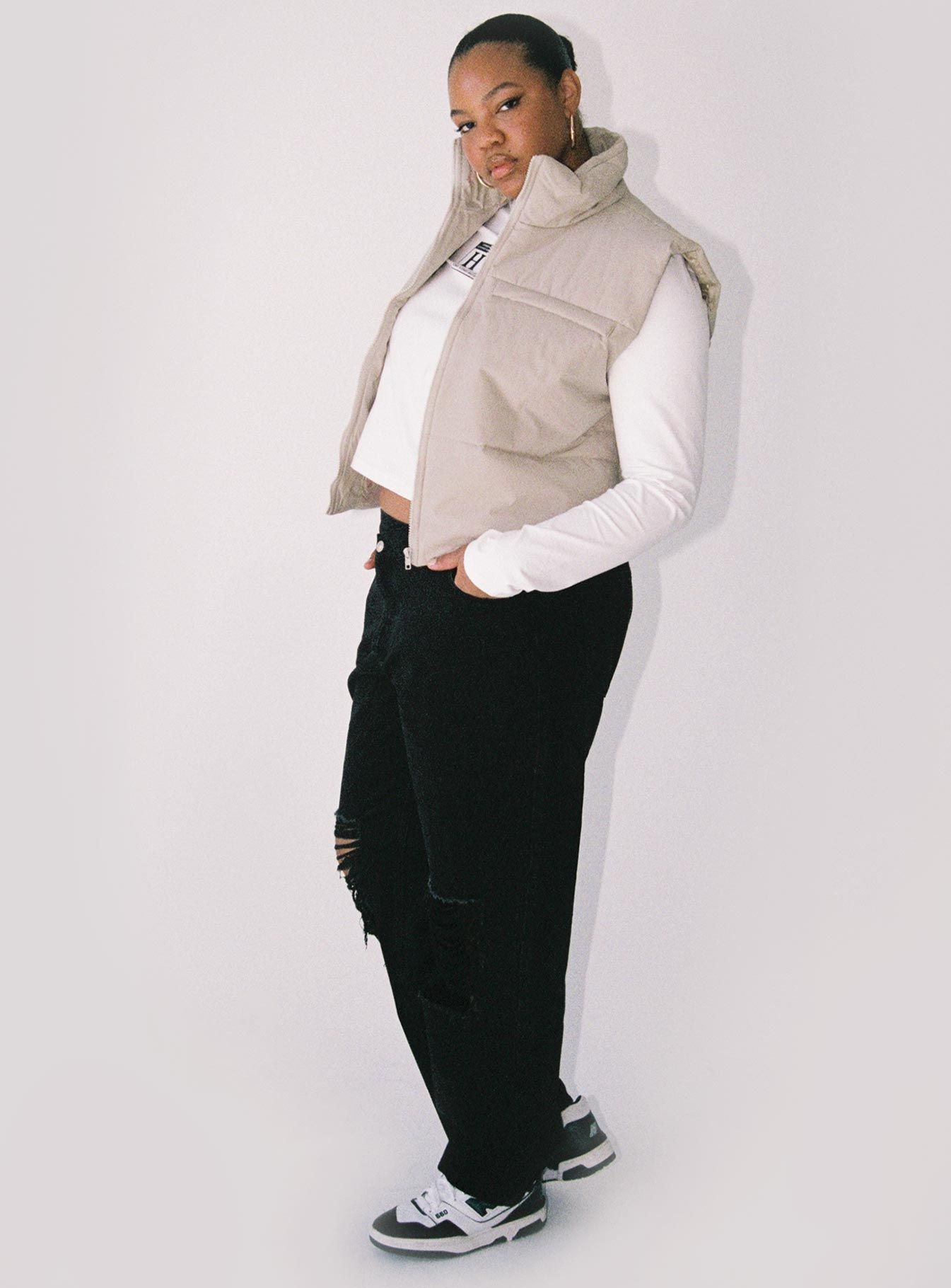 Kirby Puffer Vest Cream Curve sold by Princess Polly product image thumbnail 2