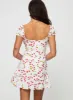 Floreen Mini Dress White / Red Floral sold by Princess Polly