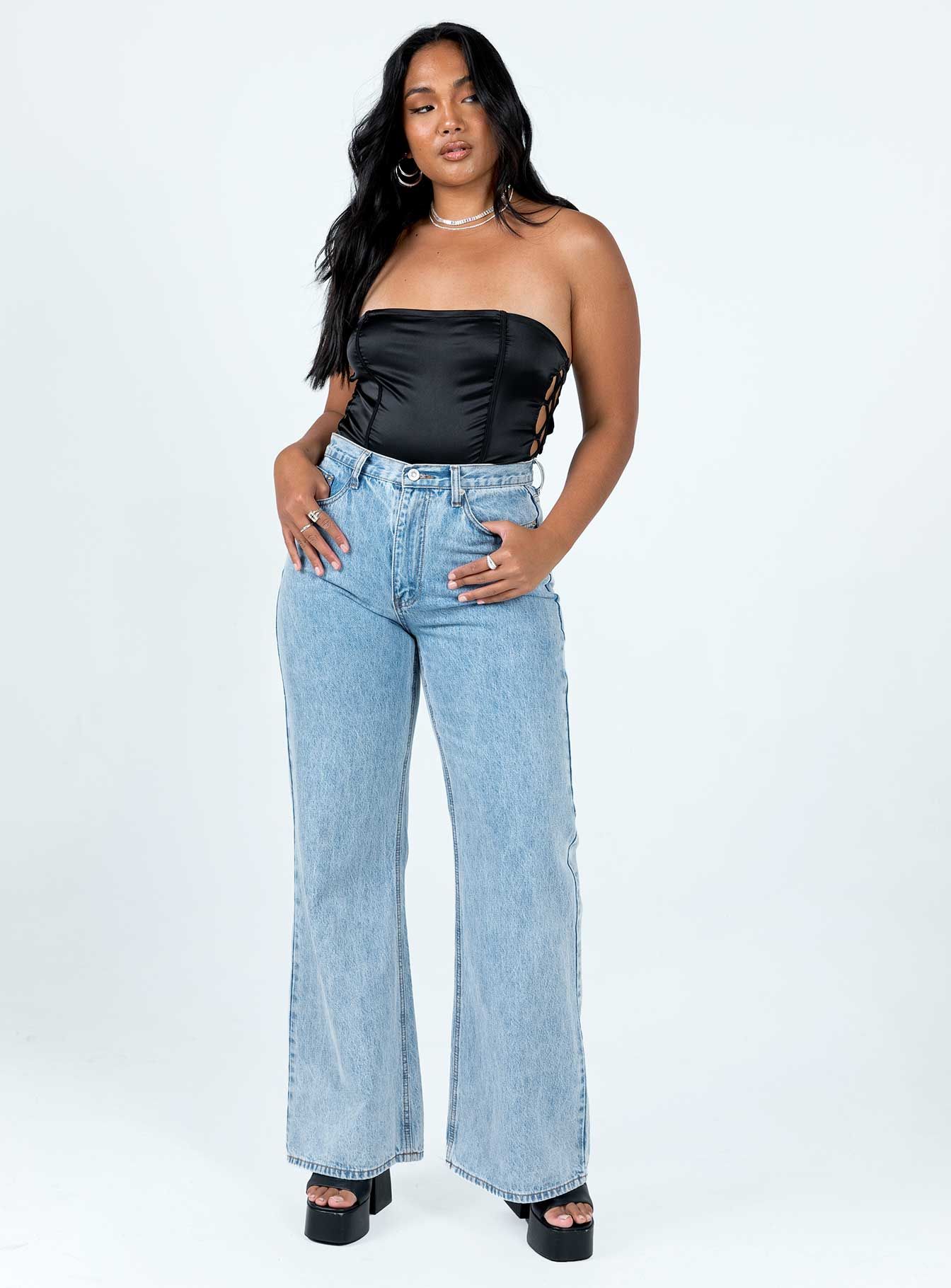 Benko Strapless Bodysuit Black sold by Princess Polly product image thumbnail 3