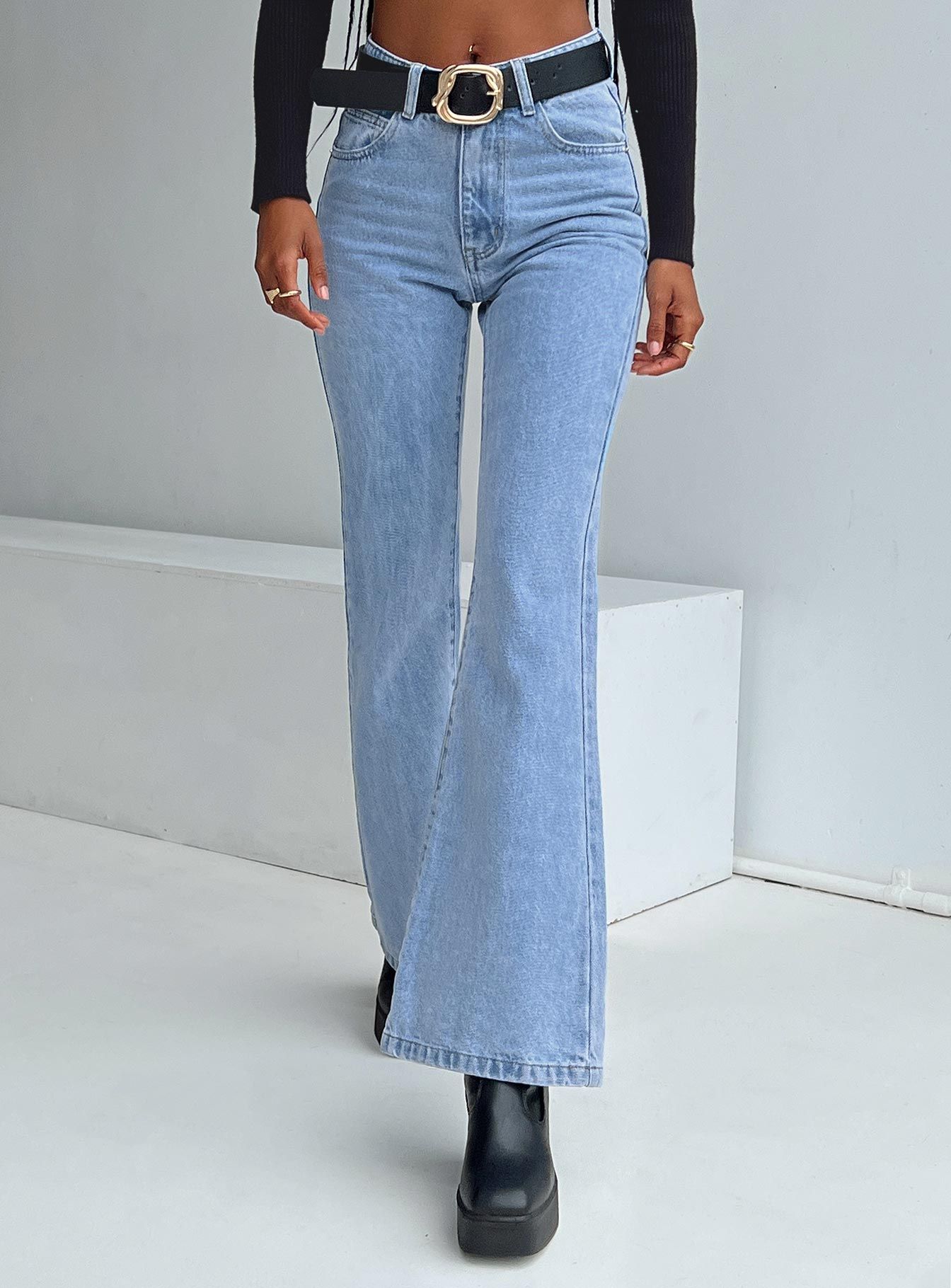 Cabarita Lounge Denim Jeans Mid Wash sold by Princess Polly product image thumbnail 2