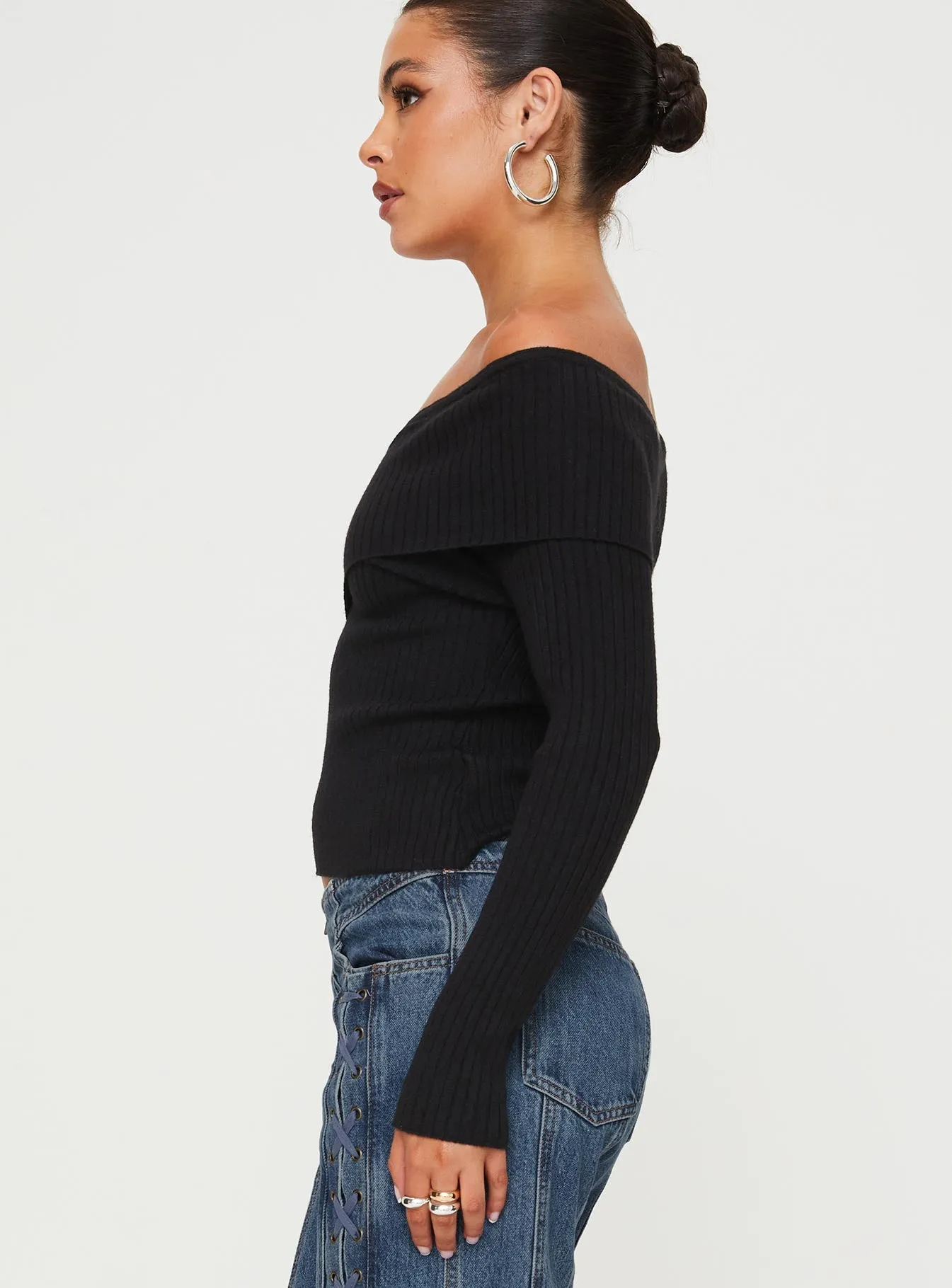Nolia Long Sleeve Top Black sold by Princess Polly product image thumbnail 3