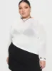 Pratt Long Sleeve Top White Curve sold by Princess Polly