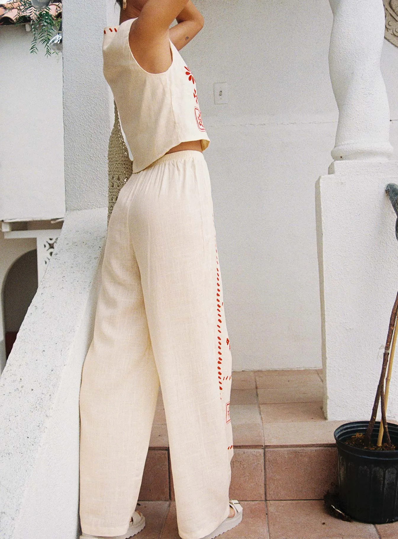 Grazia Pants Cream / Red sold by Princess Polly product image thumbnail 4