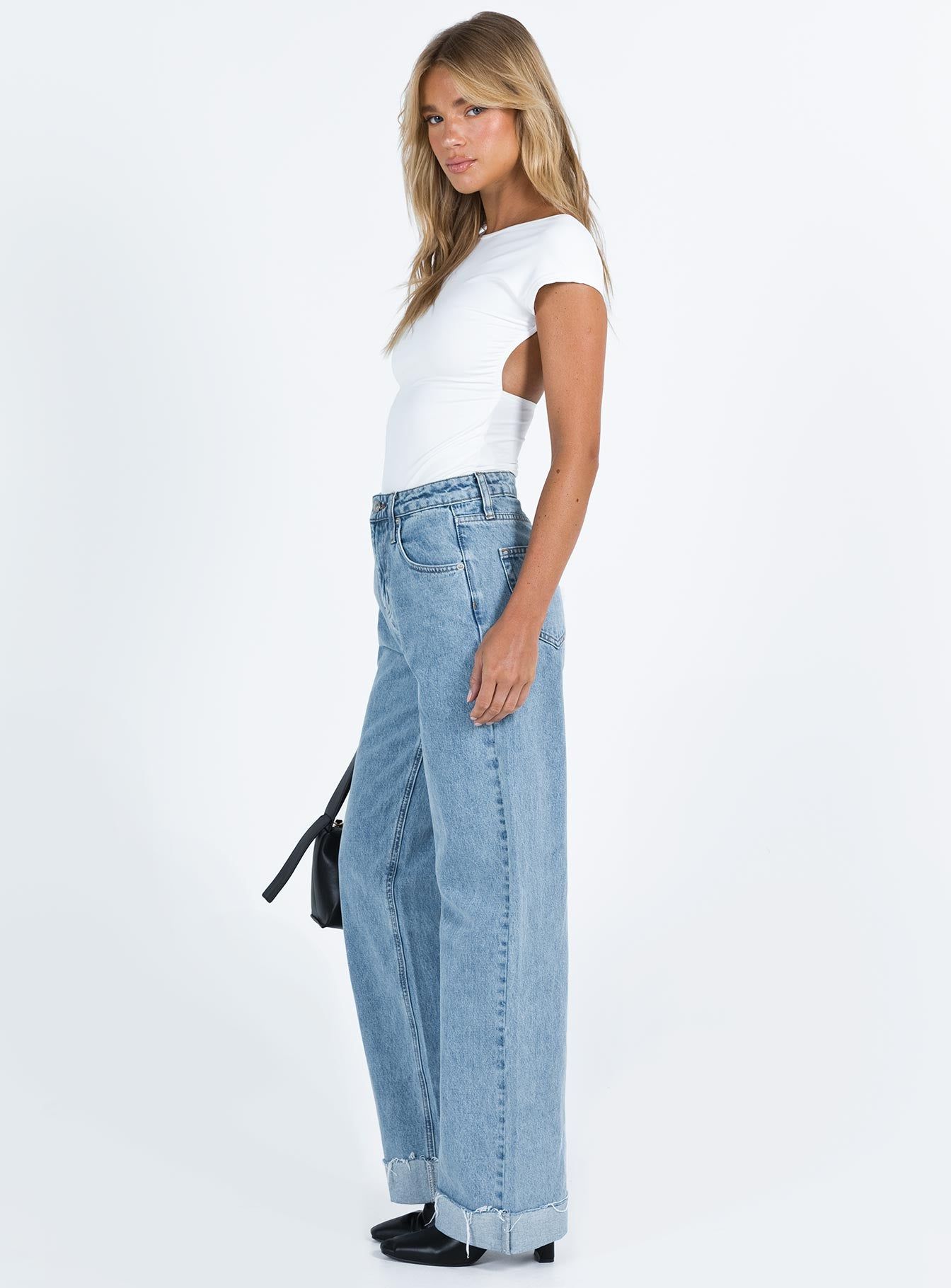 Ollie Straight Leg Jean Mid Wash Denim sold by Princess Polly product image thumbnail 4