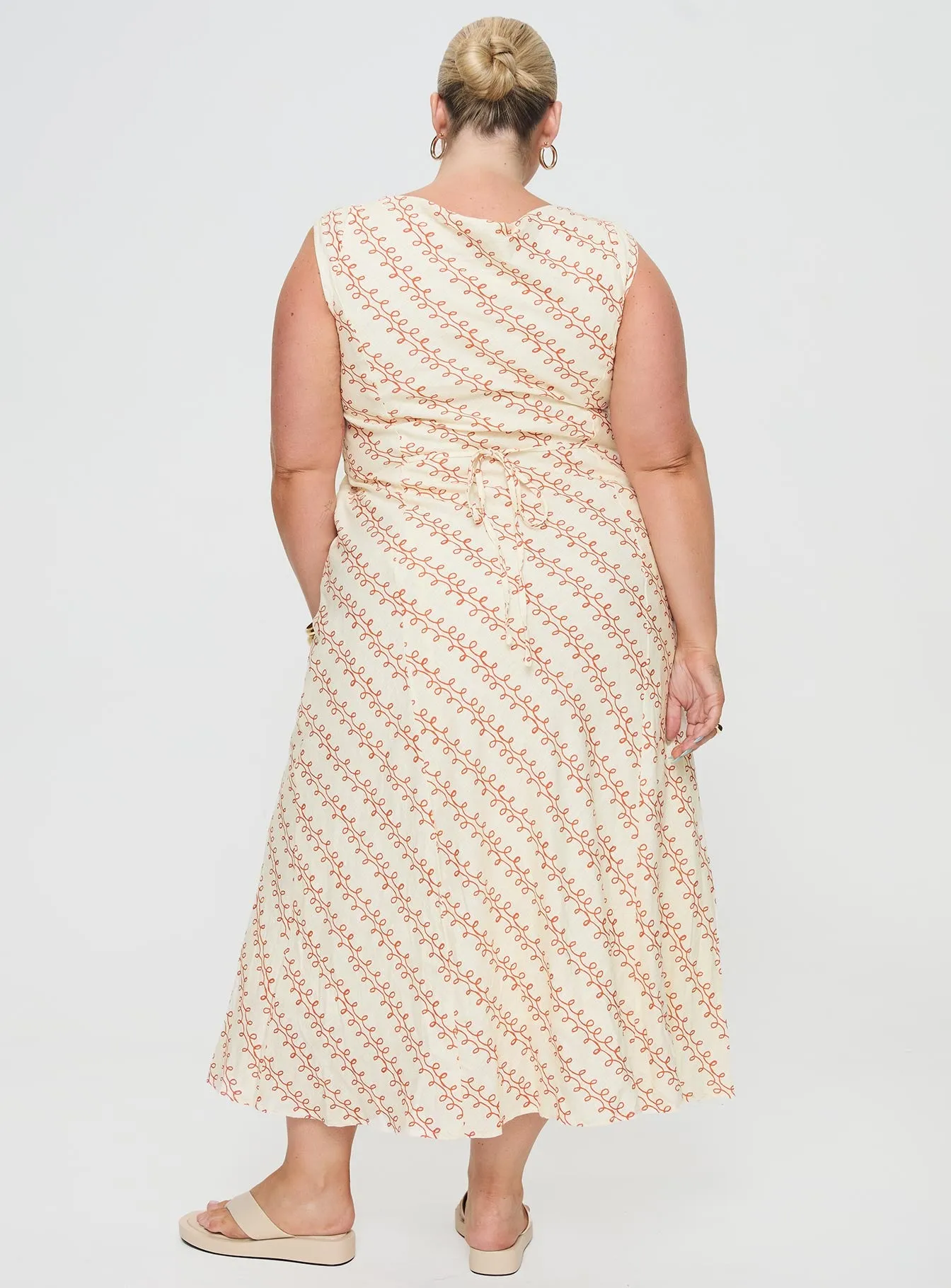 Chosen Girl Linen Blend Maxi Dress Multi Curve sold by Princess Polly product image thumbnail 5