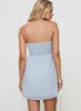 Rosenberg Strapless Mini Dress Blue sold by Princess Polly