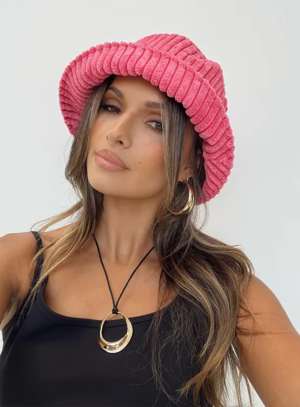 The Vintage Bucket Hat Pink sold by Princess Polly