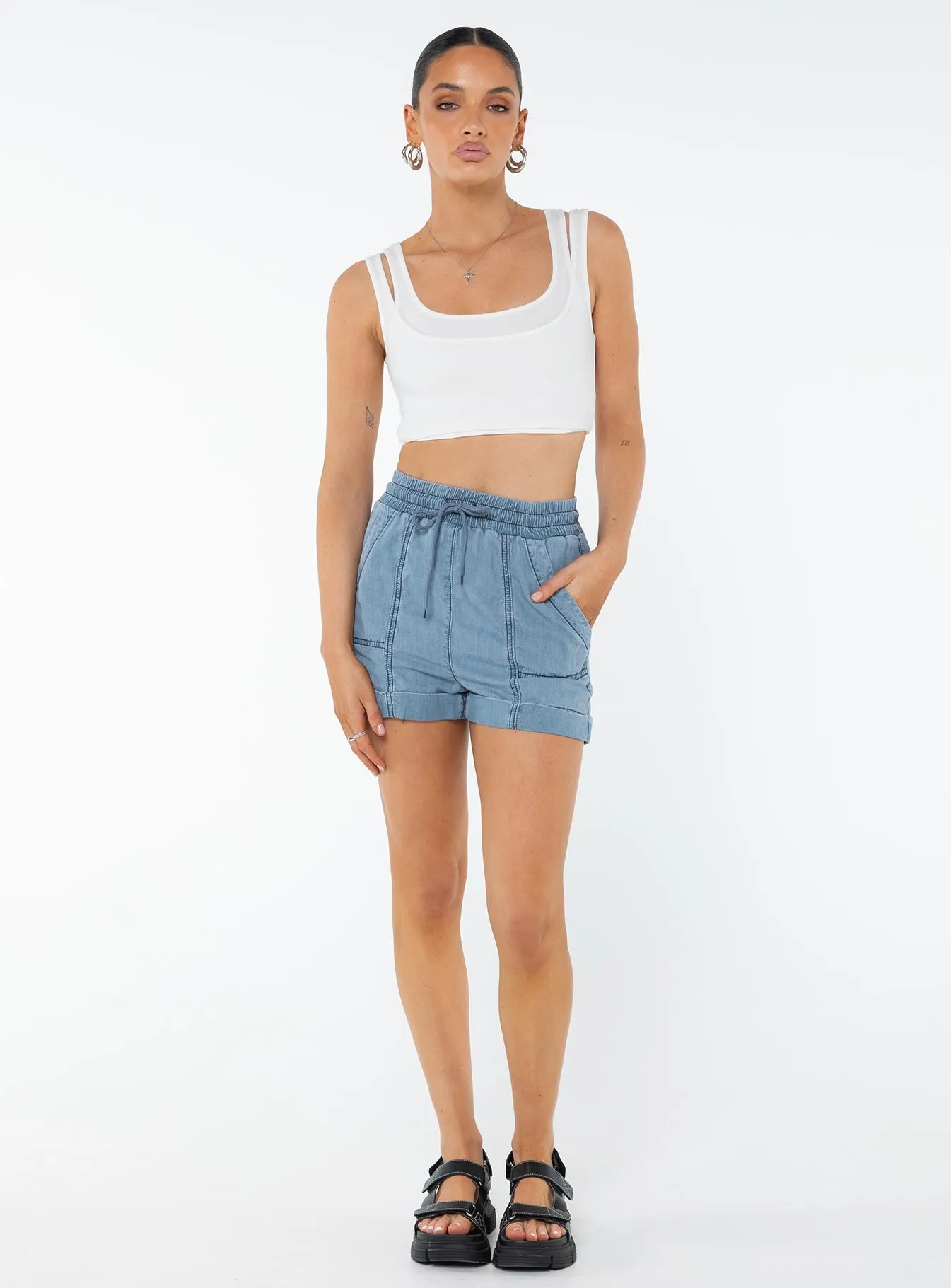 Milady Shorts Light Blue sold by Princess Polly product image thumbnail 2