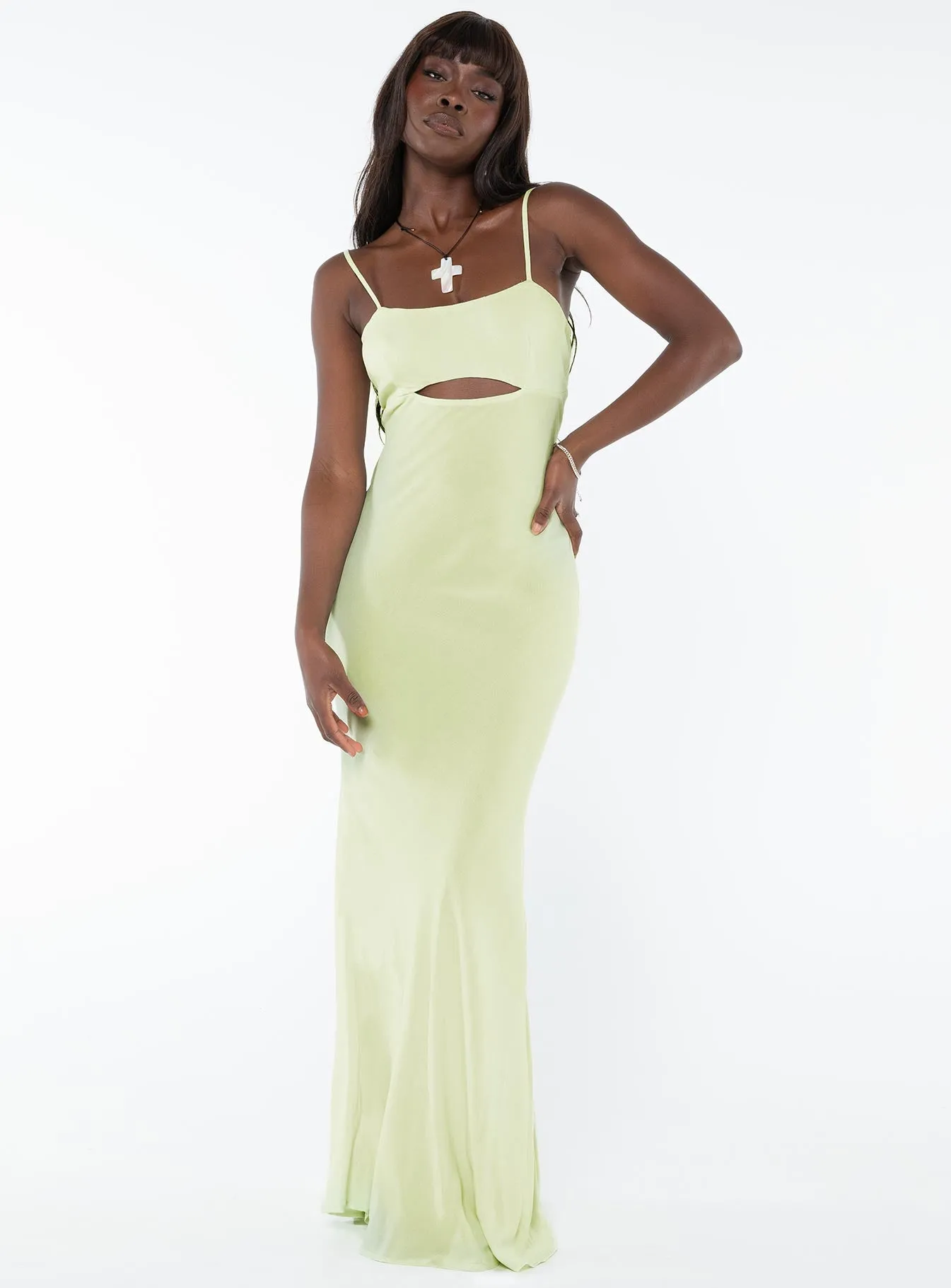 Freda Maxi Dress Lime sold by Princess Polly product image thumbnail 3