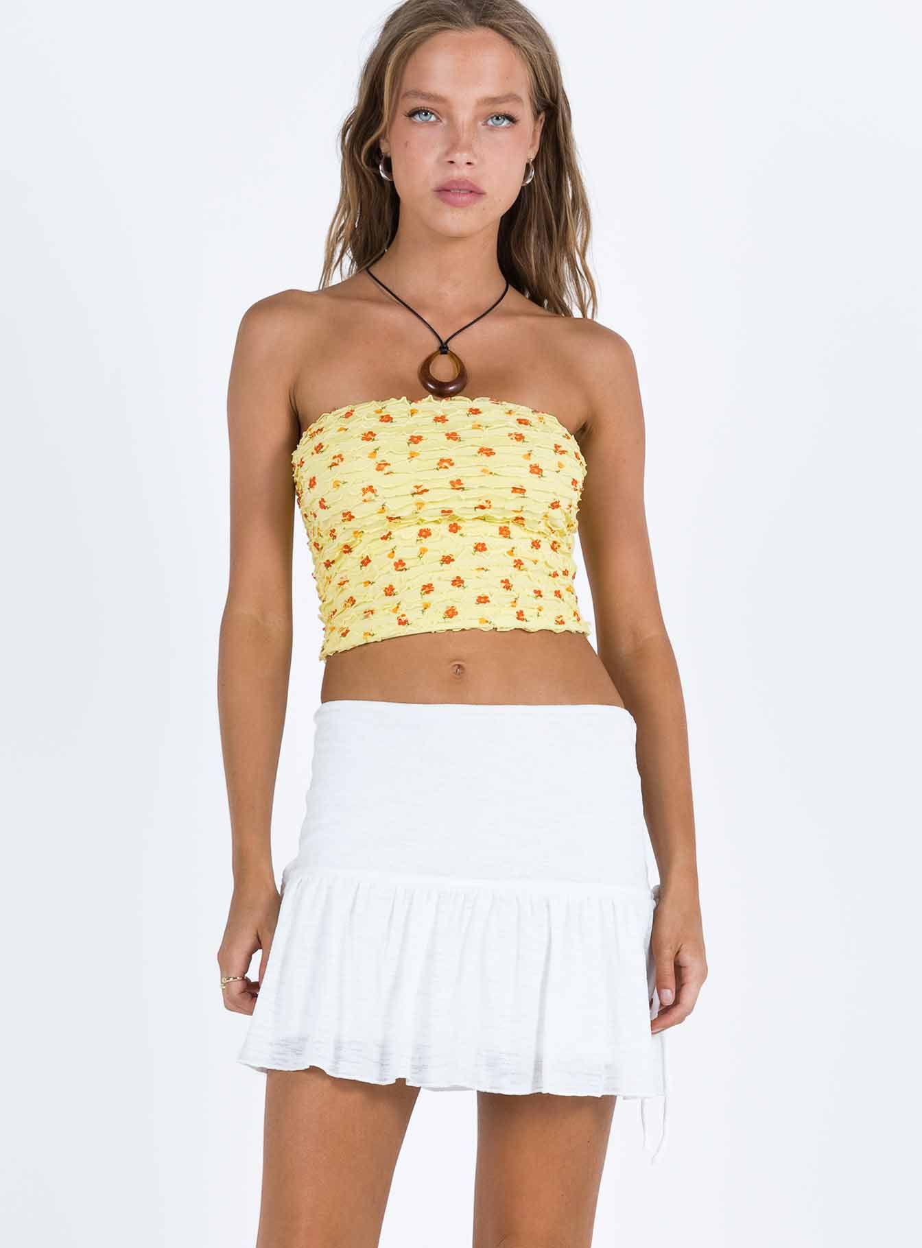 Mid Morning Mini Skirt Ivory sold by Princess Polly product image thumbnail 3