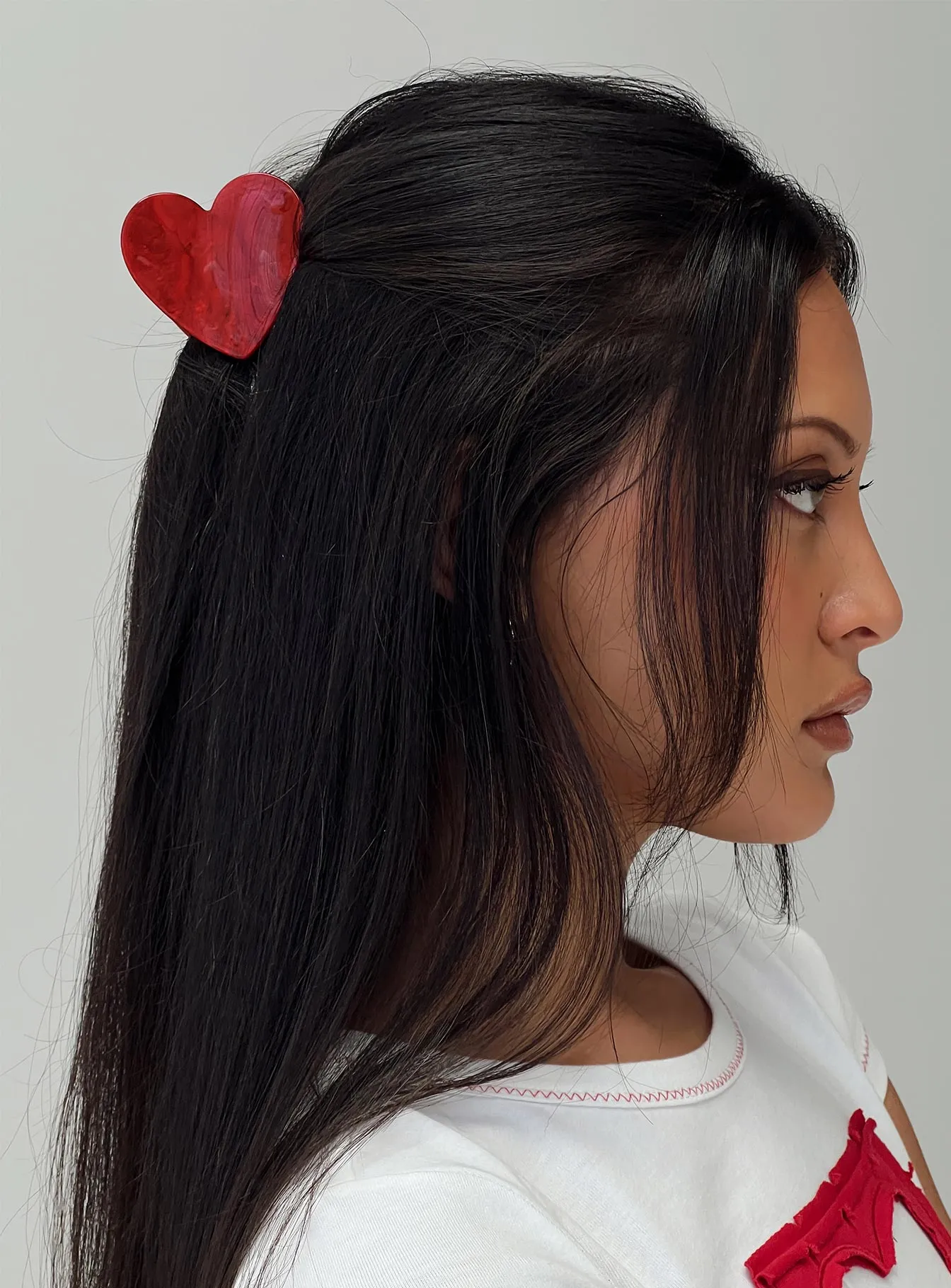 Love Heart Clip Red sold by Princess Polly