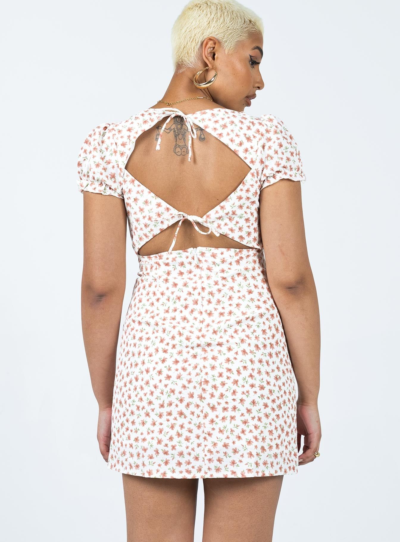 Kacey Mini Dress White Floral sold by Princess Polly product image thumbnail 5