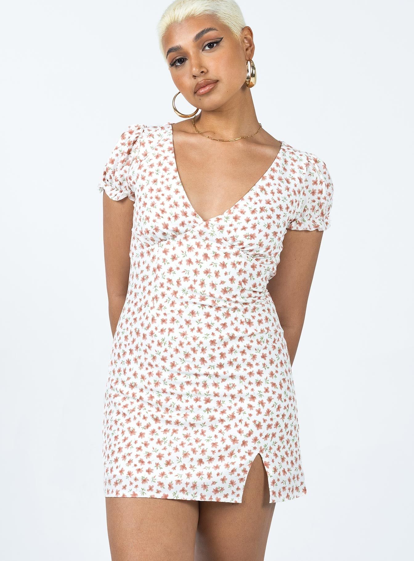 Kacey Mini Dress White Floral sold by Princess Polly product image thumbnail 2