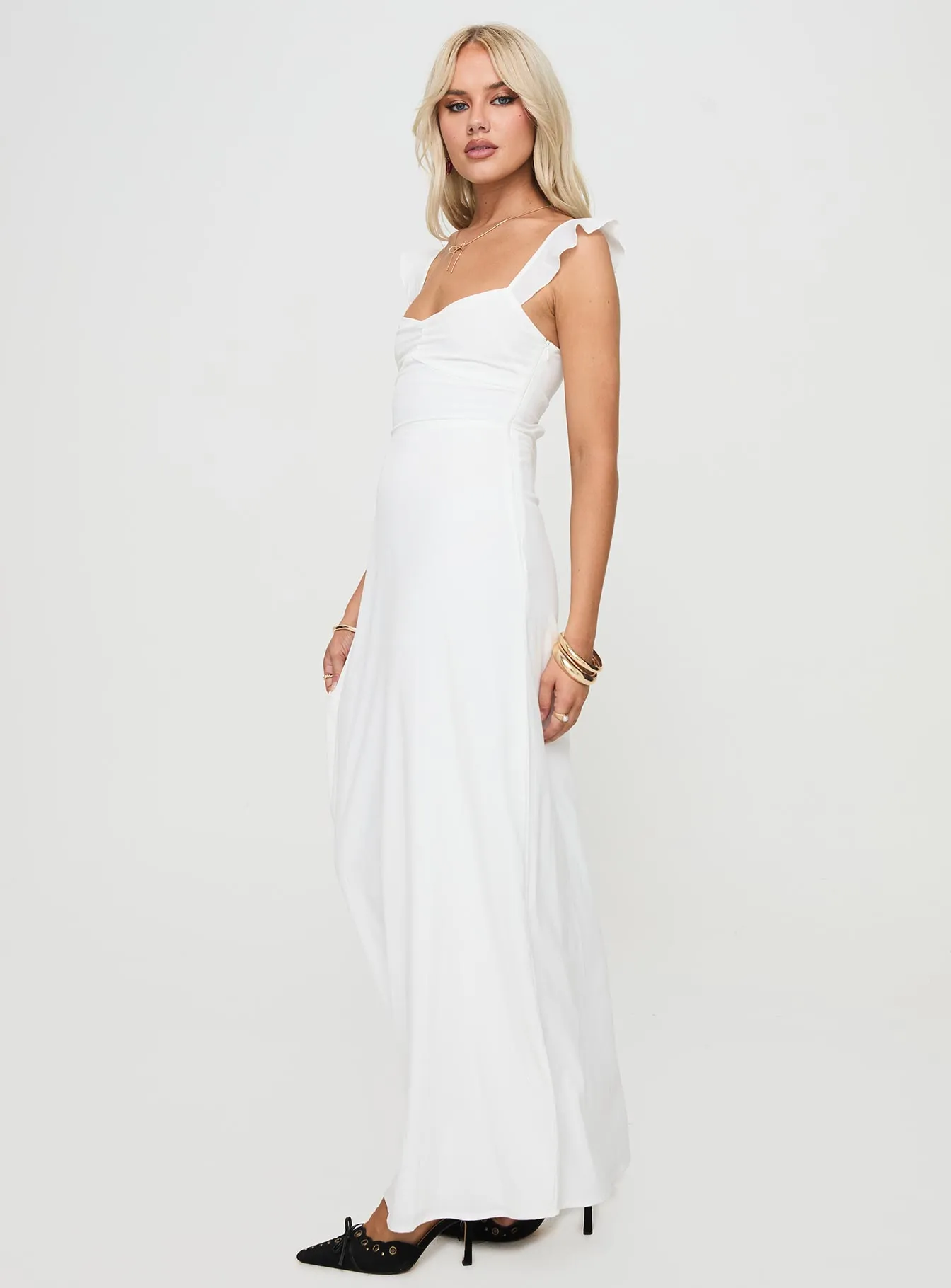 Landon Maxi Dress White sold by Princess Polly product image thumbnail 4