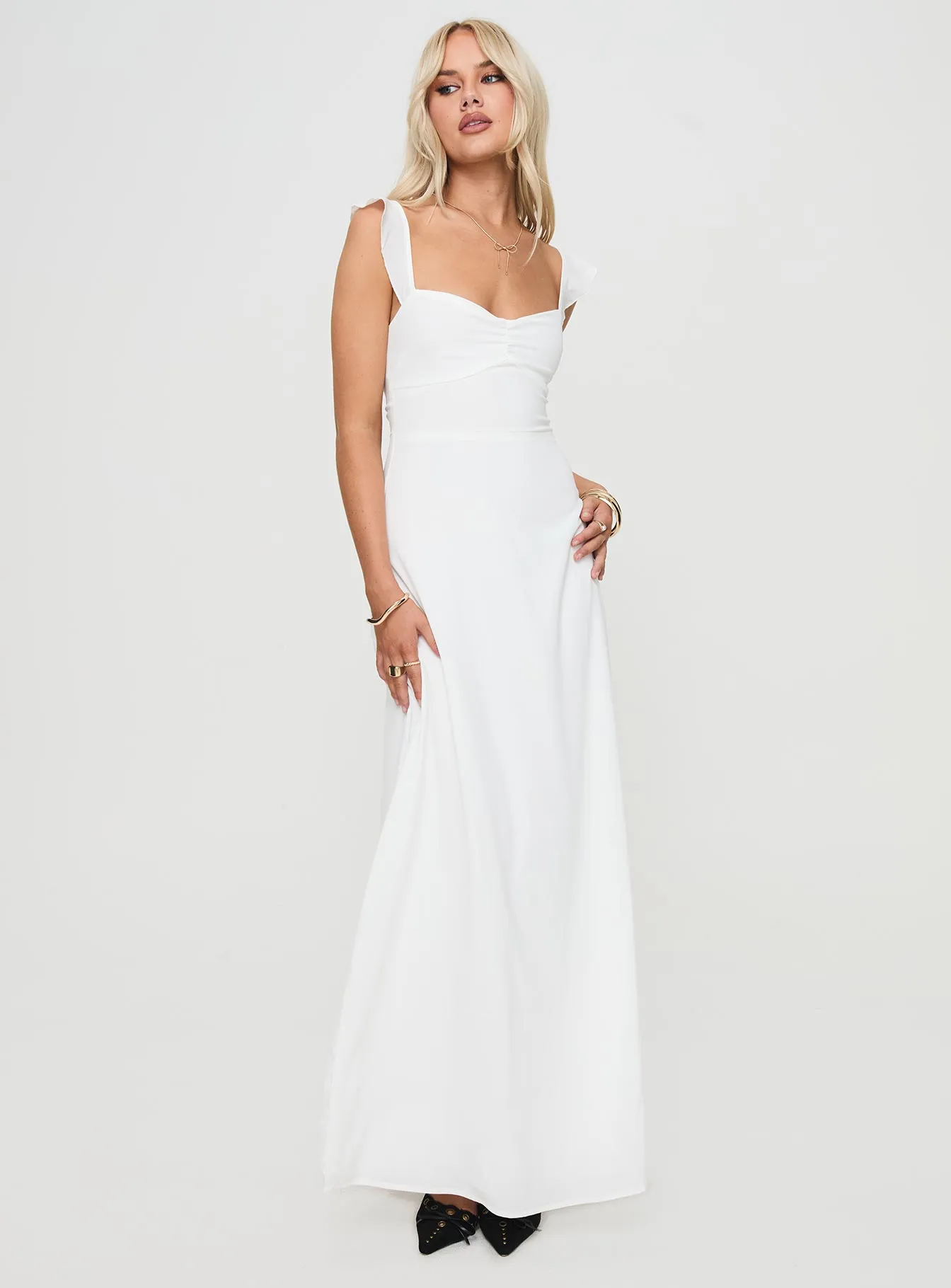 Landon Maxi Dress White sold by Princess Polly product image thumbnail 2