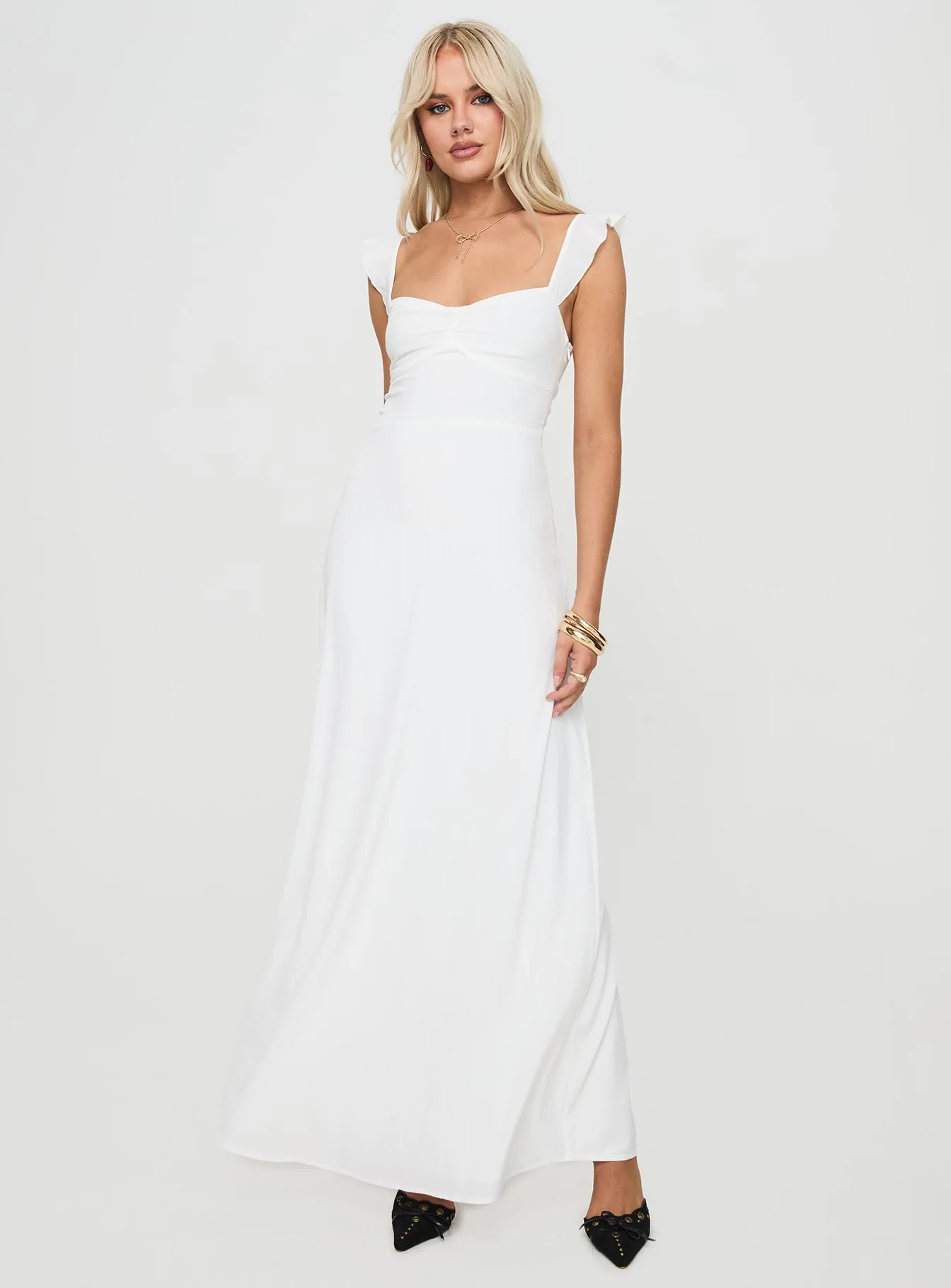 Landon Maxi Dress White sold by Princess Polly product image thumbnail 3