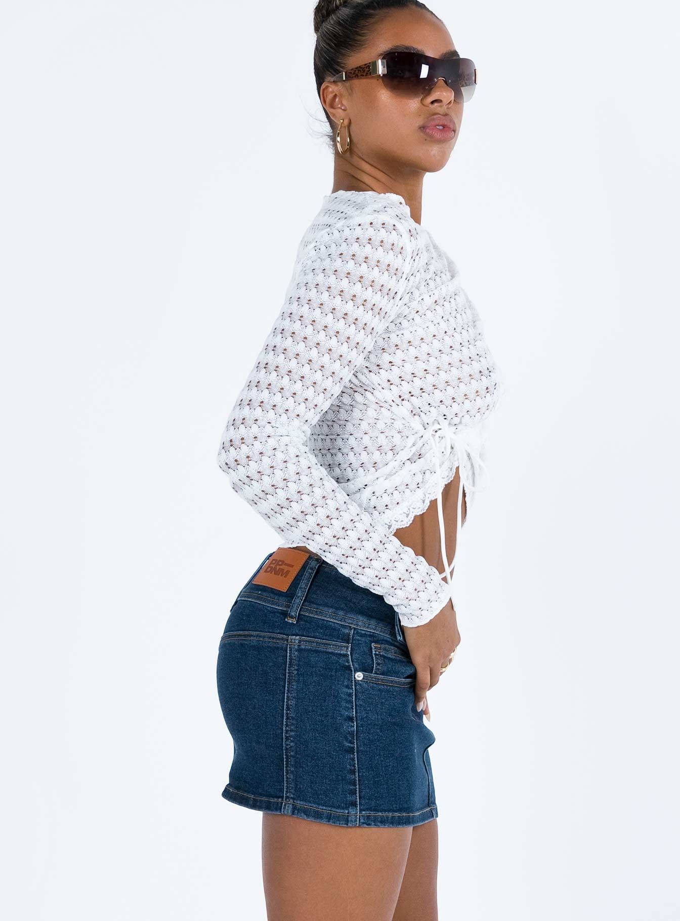 Brinkman Mini Skirt Dark Wash Denim sold by Princess Polly product image thumbnail 5