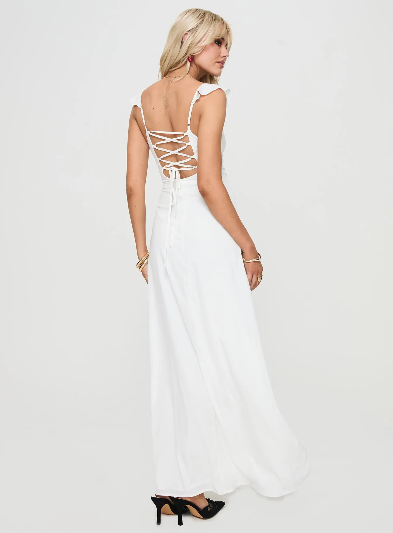 Landon Maxi Dress White sold by Princess Polly product image thumbnail 5