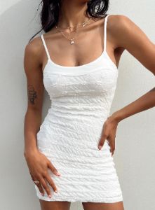 Rosana Mini Dress White sold by Princess Polly