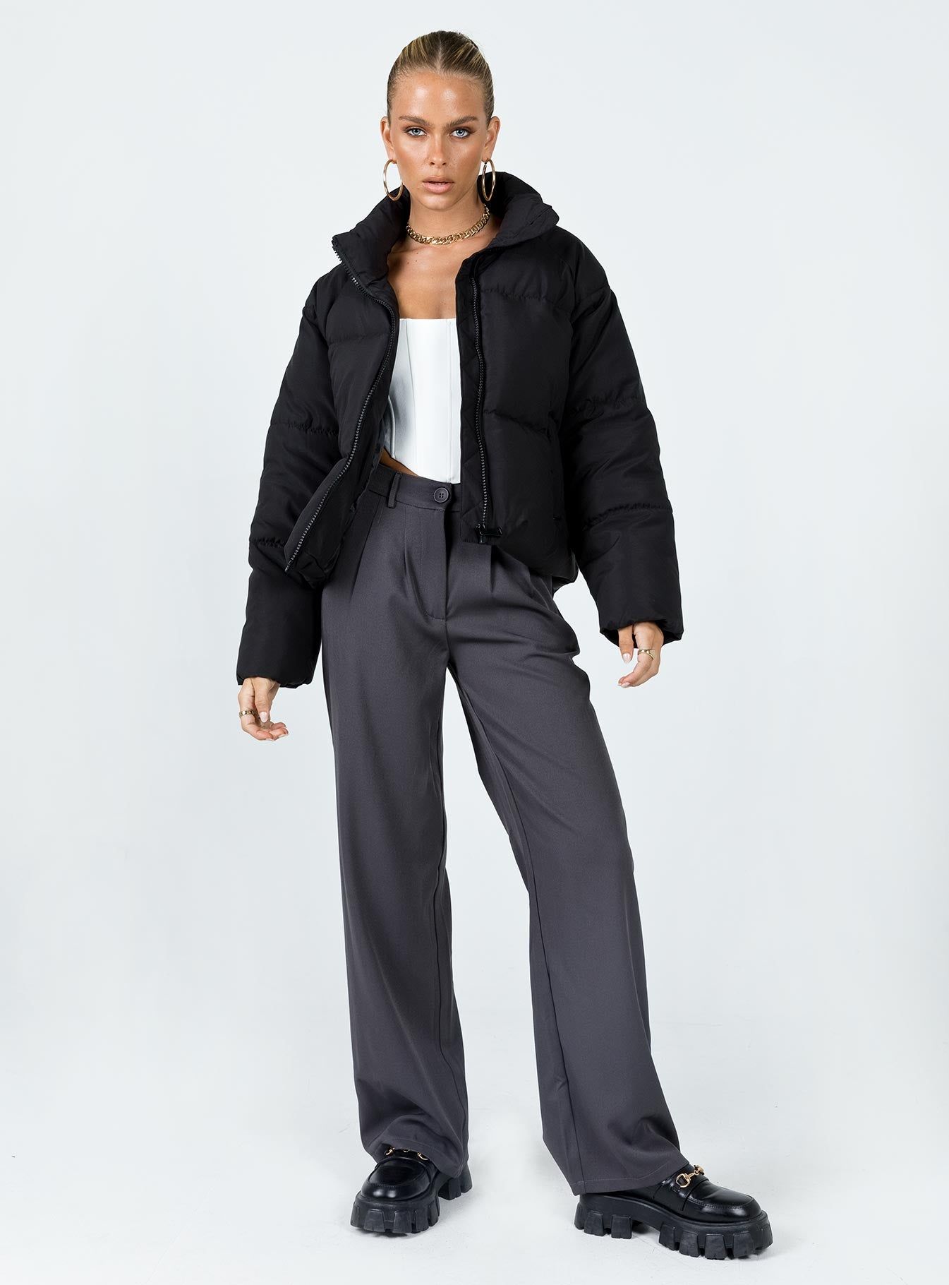 Jill Puffer Jacket Black sold by Princess Polly product image thumbnail 3