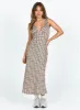 Nellie Midi Dress Black / Beige sold by Princess Polly