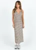 Nellie Midi Dress Black / Beige sold by Princess Polly
