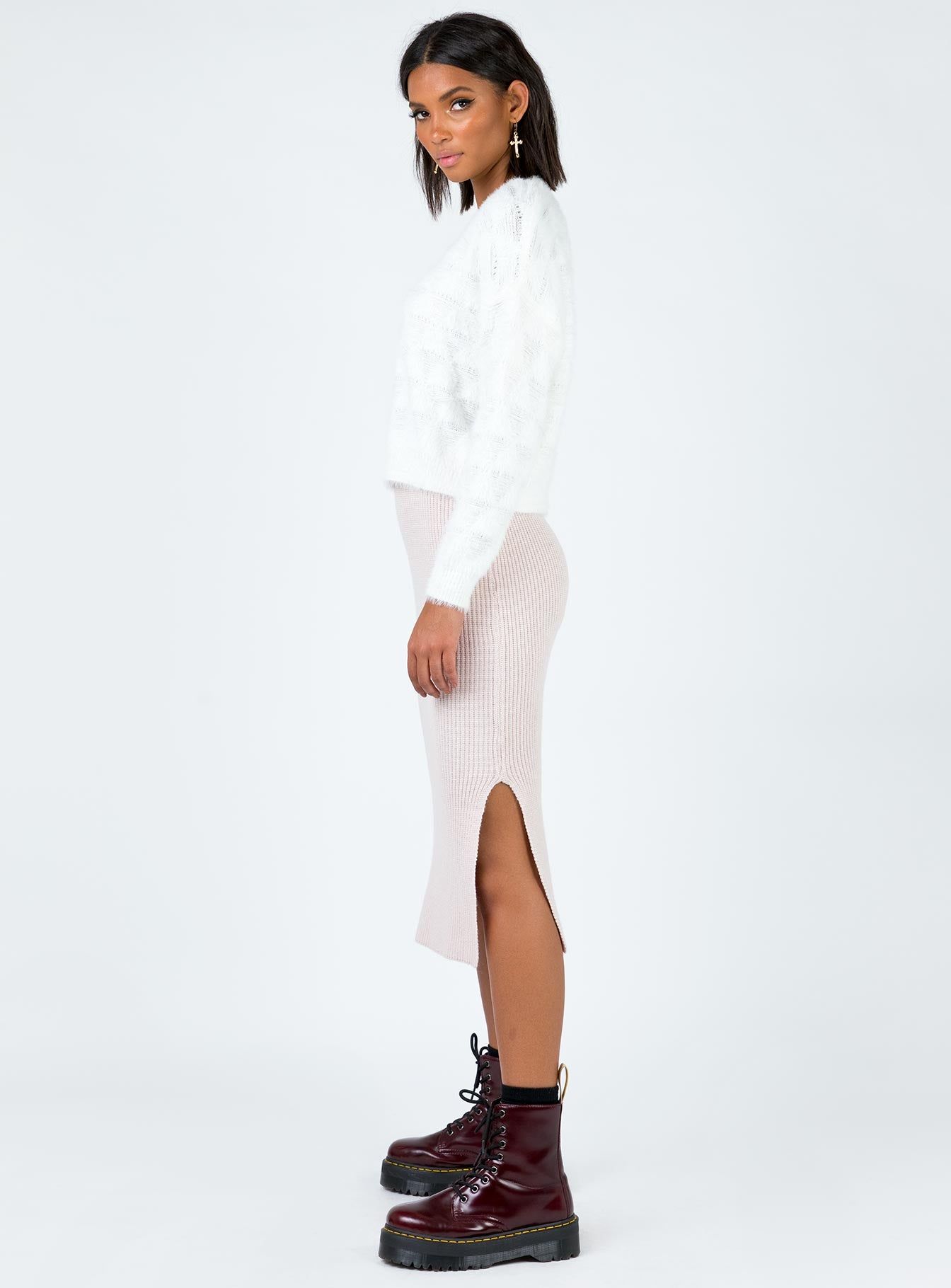 Zanna Midi Skirt Nude Pink sold by Princess Polly product image thumbnail 4