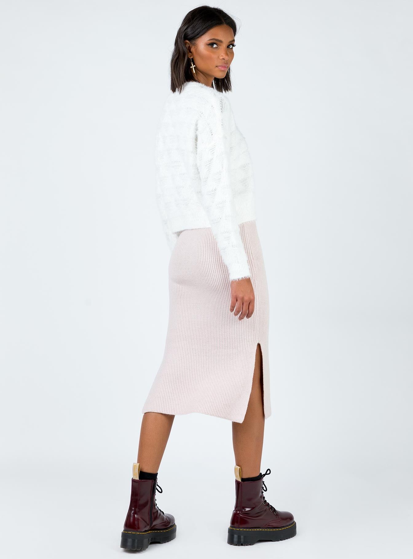 Zanna Midi Skirt Nude Pink sold by Princess Polly product image thumbnail 5
