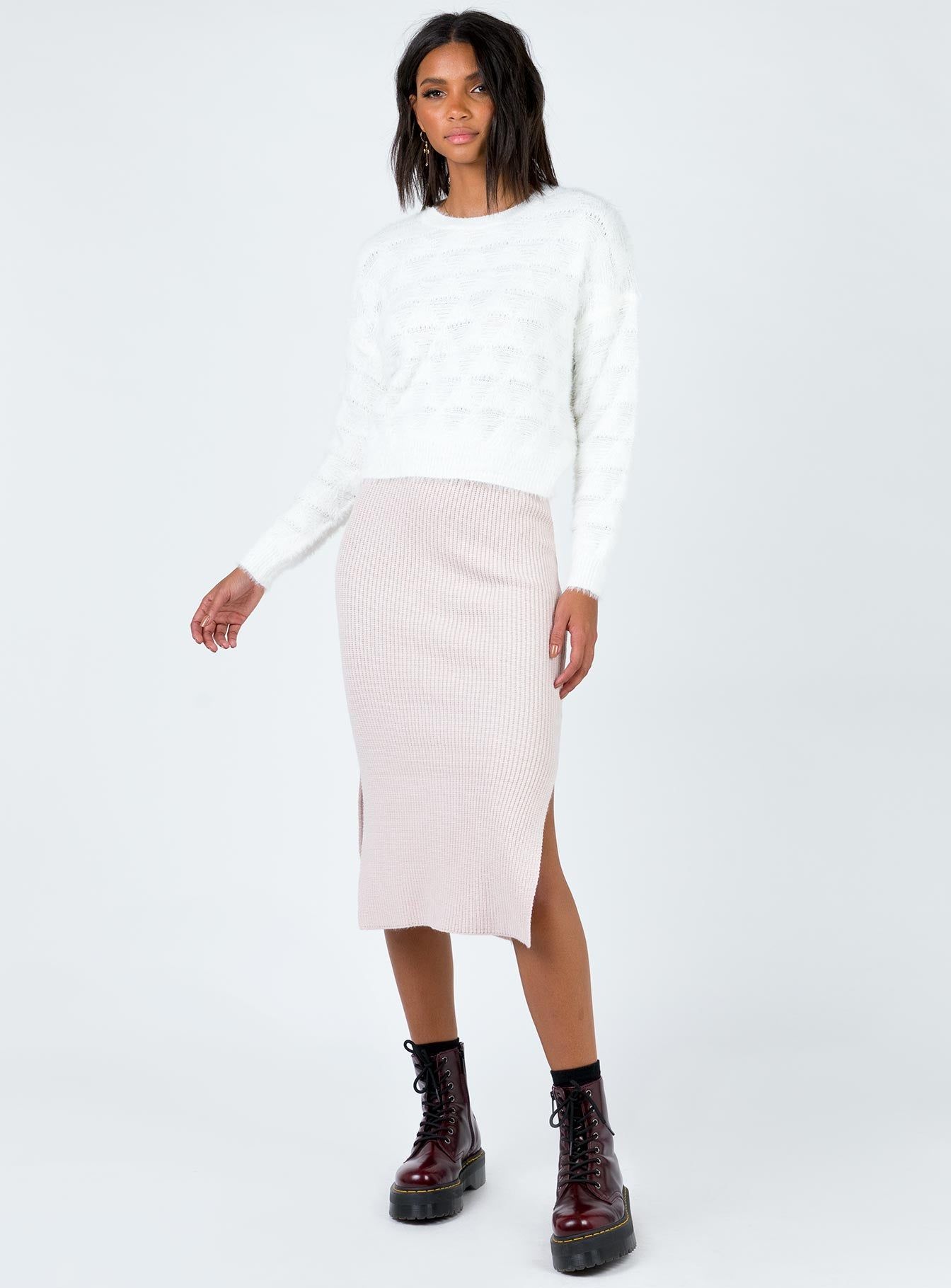 Zanna Midi Skirt Nude Pink sold by Princess Polly product image thumbnail 2