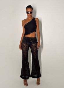 Andersen Sheer Flare Black sold by Princess Polly