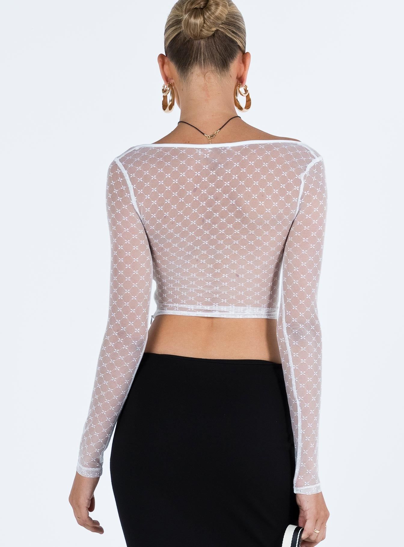 Clapton Long Sleeve Top White sold by Princess Polly product image thumbnail 5