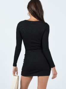 Olavia Mini Dress Black sold by Princess Polly