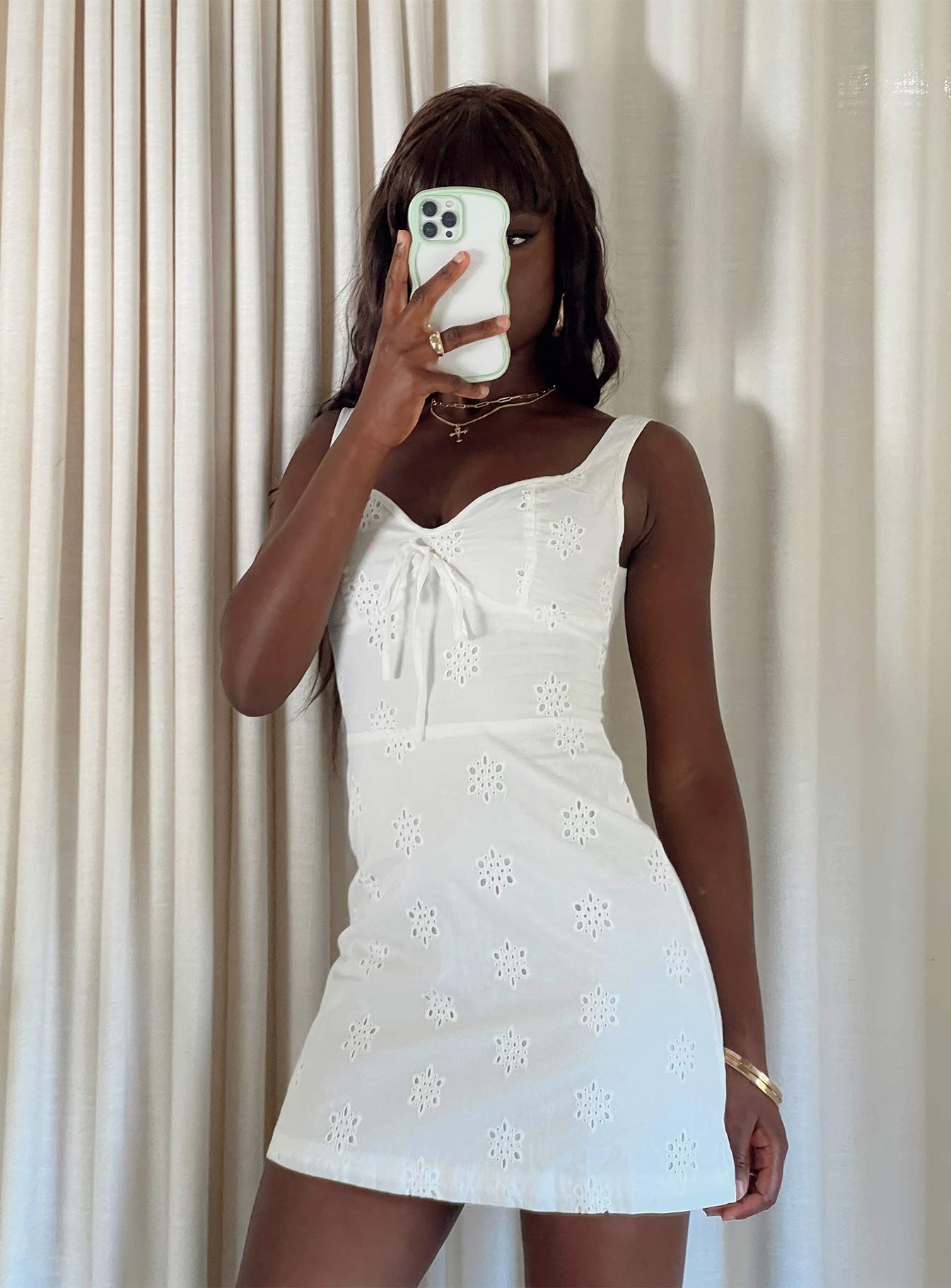 Storrs Mini Dress White sold by Princess Polly