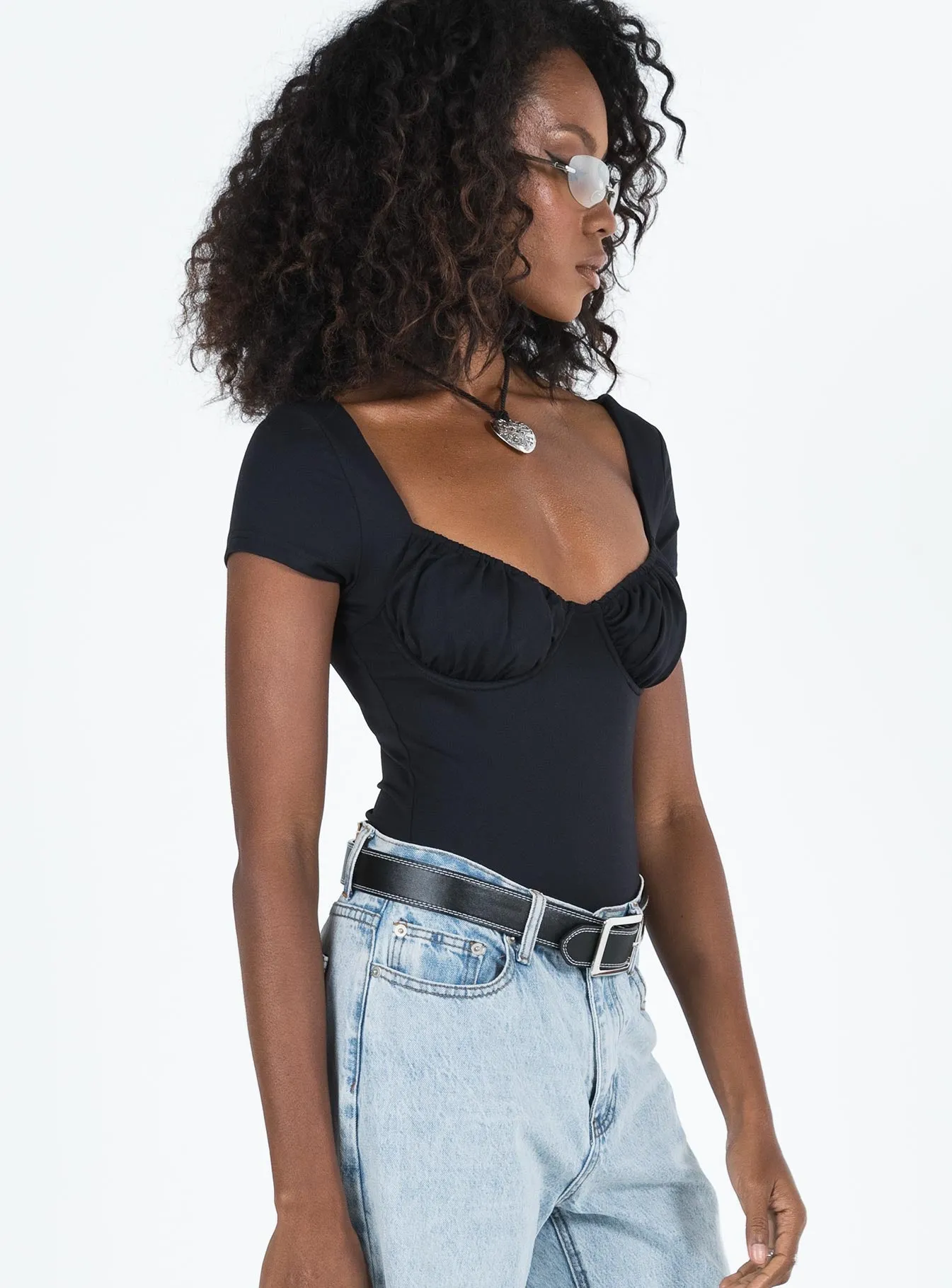 Mesha Bodysuit Black sold by Princess Polly product image thumbnail 4