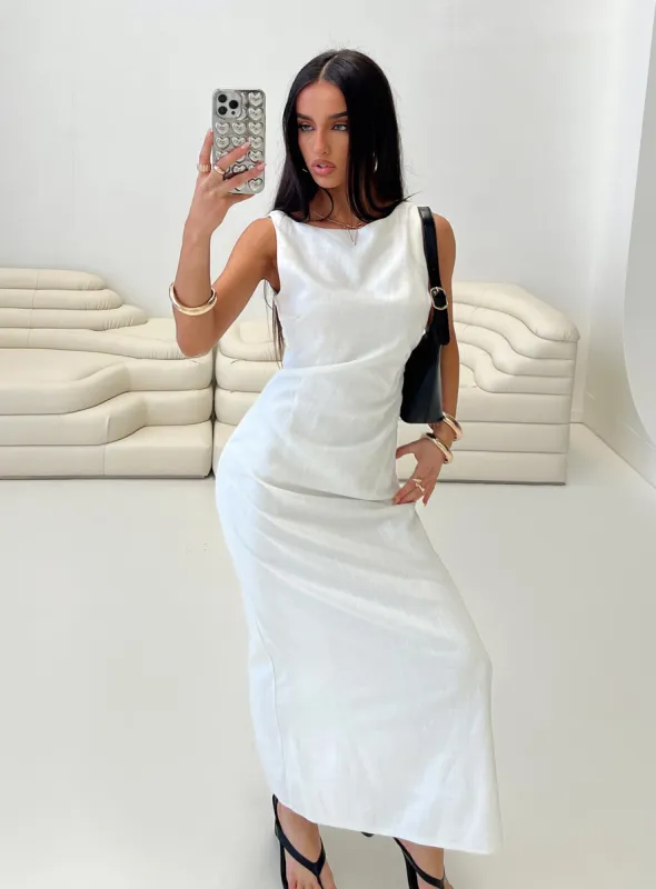 Mocca Maxi Dress White sold by Princess Polly