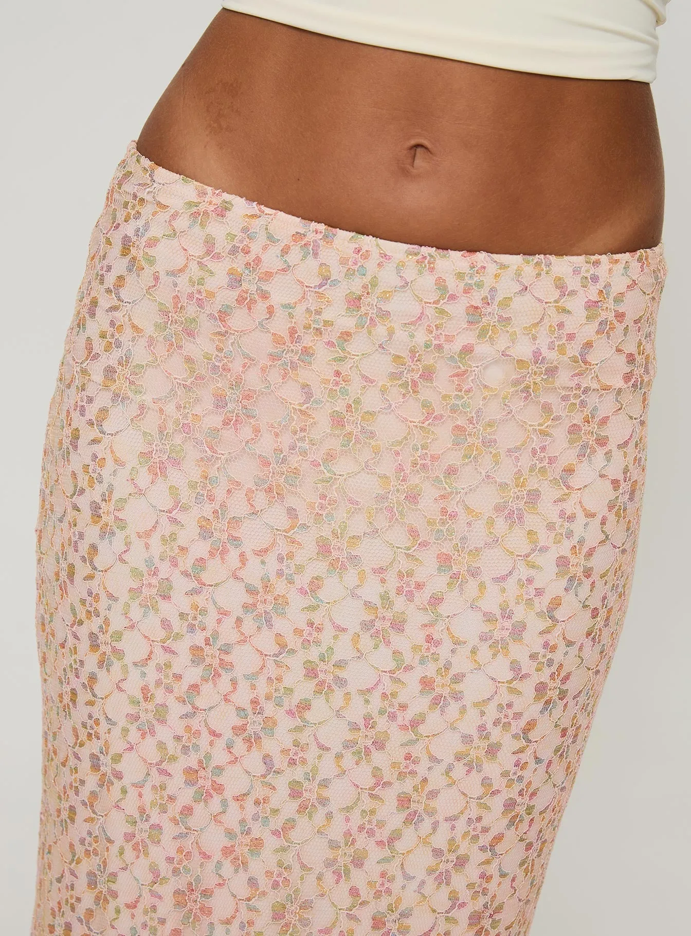 Gallego Lace Maxi Skirt Pink sold by Princess Polly product image thumbnail 5