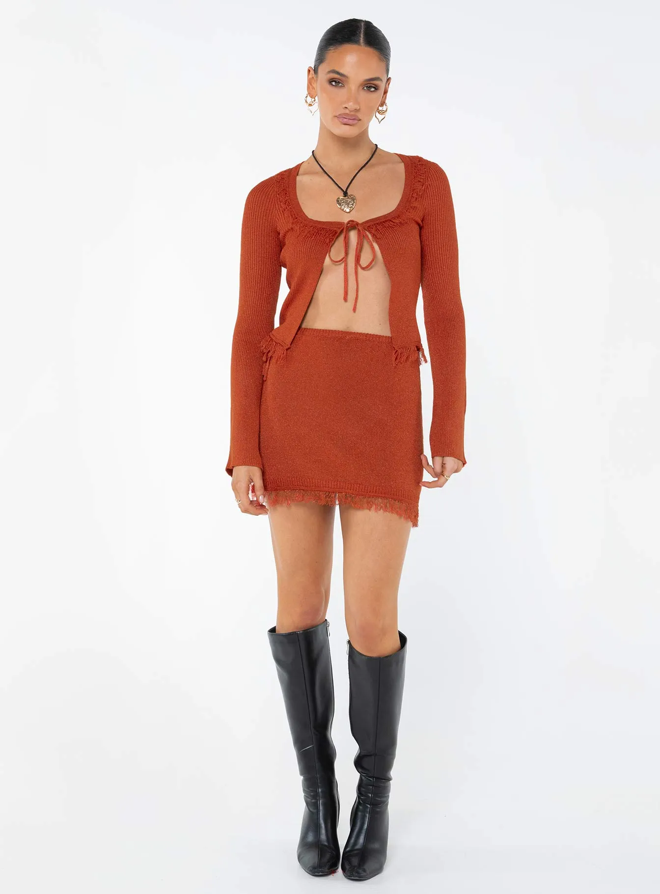 Banita Mini Skirt Red sold by Princess Polly product image thumbnail 2