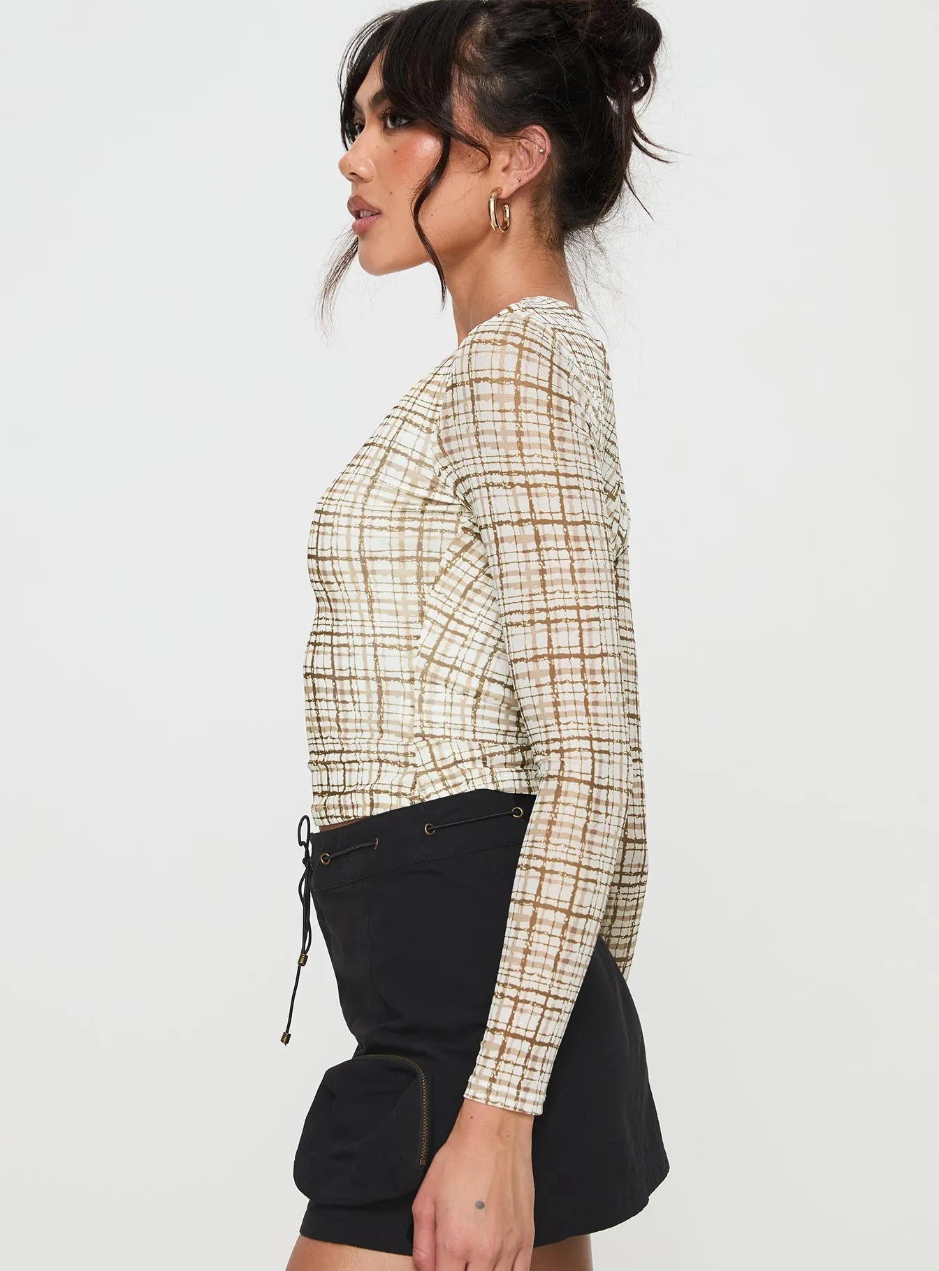 Blissie Long Sleeve Top Beige sold by Princess Polly product image thumbnail 3