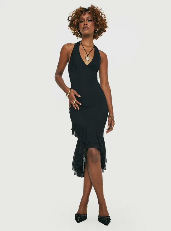 Amadeus Midi Dress Black sold by Princess Polly
