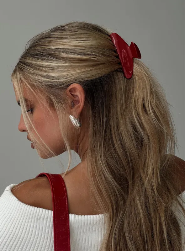Caterina Hair Clip Red sold by Princess Polly