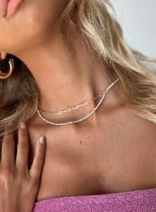Meena Necklace Gold sold by Princess Polly