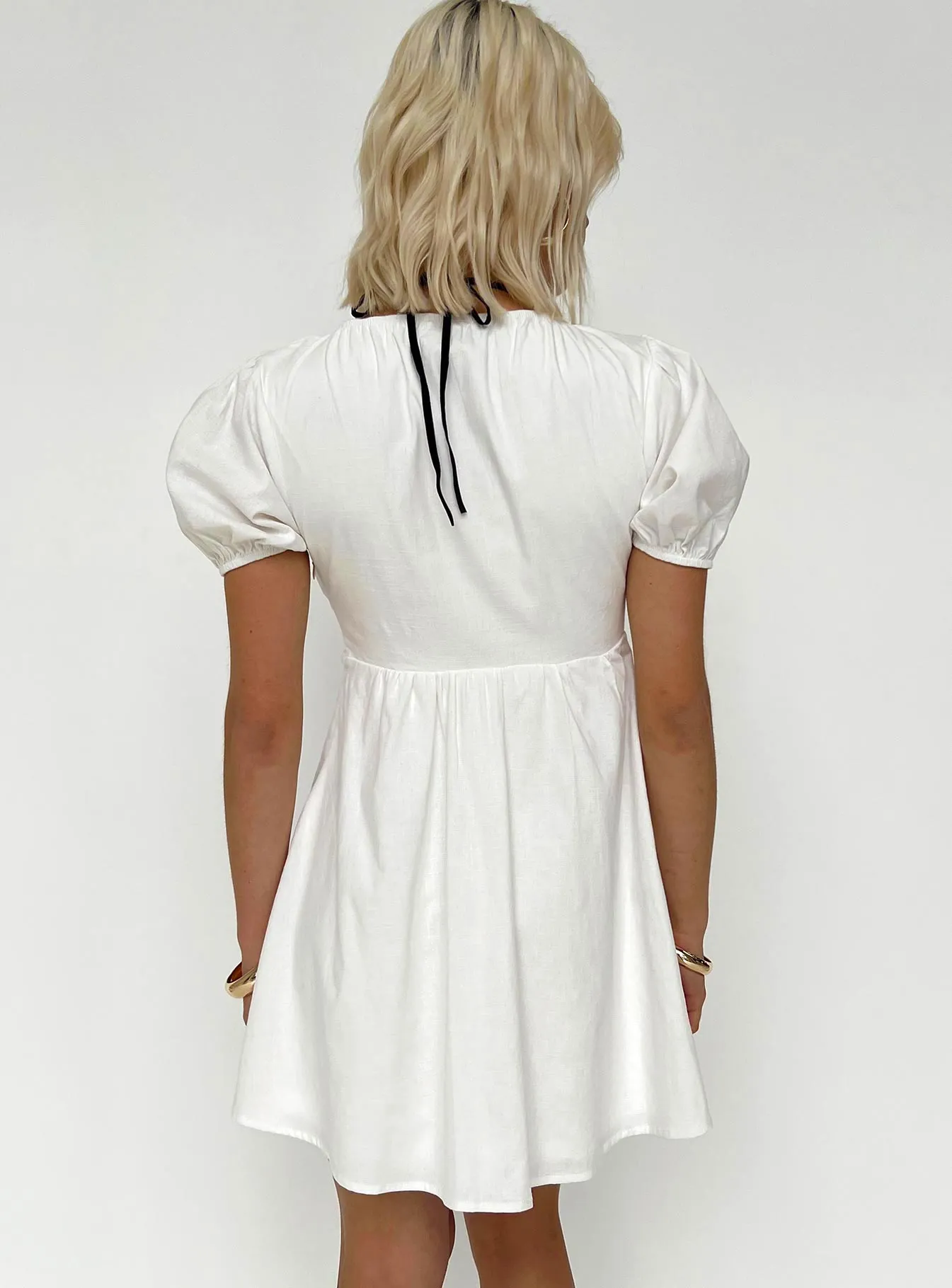 Bevin Mini Dress White sold by Princess Polly product image thumbnail 4